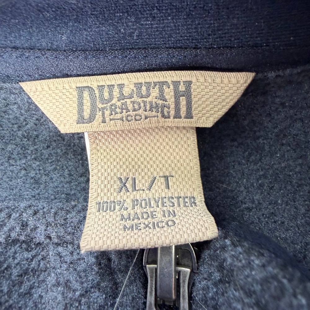 Duluth Trading Pullover Men's XLT Tall Blue Fleece Polartec 200 1/4 Zip - Picture 2 of 11
